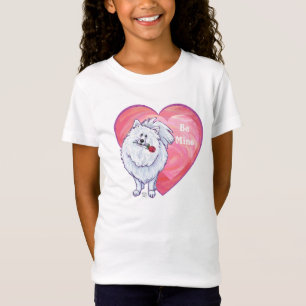 Camiseta Pomerania Blanca Día de San Valentín
