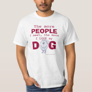 Camiseta Pomerania cuanto más gente, perro de amor