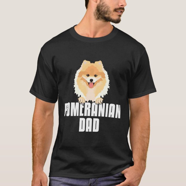 Camiseta Pomerania Dad Dog Dad (Anverso)