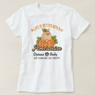 Camiseta Pomerania Día de Acción de Gracias Halloween Spitz