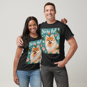 Camiseta Pomerania Divertida Navidad