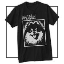 Pomerania Dramática Pop Art Blanco Sobre Negro