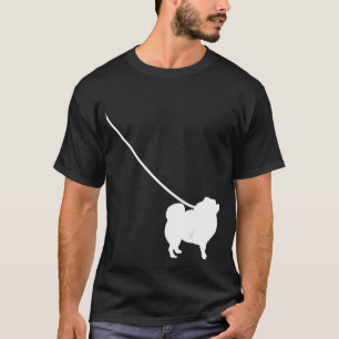 Camiseta Pomerania en un perro de correa, mamá, papá, Masco