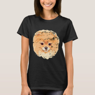 Camiseta Pomerania Face Cute Retro Vintage