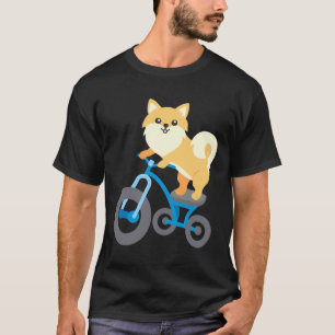 Camiseta Pomerania monta un amante del perro gracioso del t