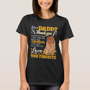 Camiseta Pomerania Querido Papá Gracias Por Ser Mi Papi