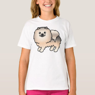 Camiseta Pomerania Sable Crema Perro De Dibujos Animados Li