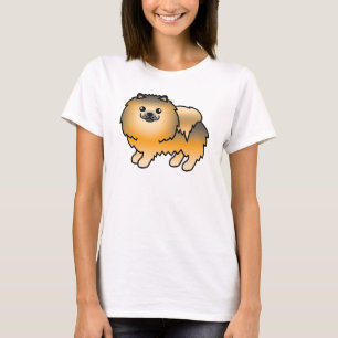 Camiseta Pomerania Sable Naranja Perro De Dibujos Animados