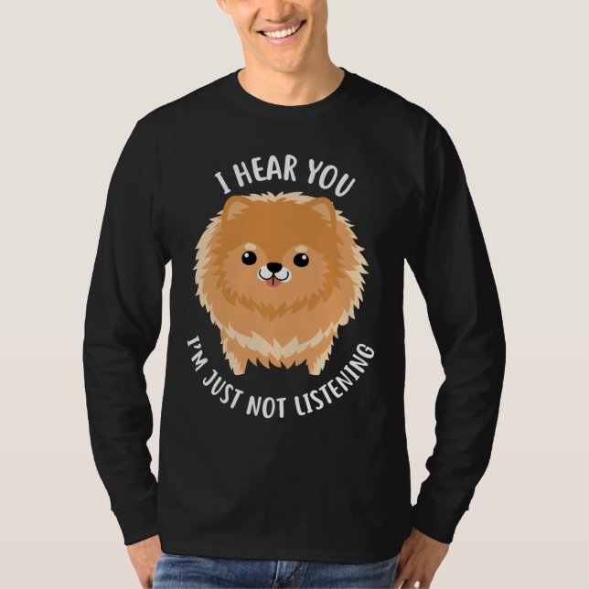 Camiseta Pomerania simplemente no escucha (Anverso)