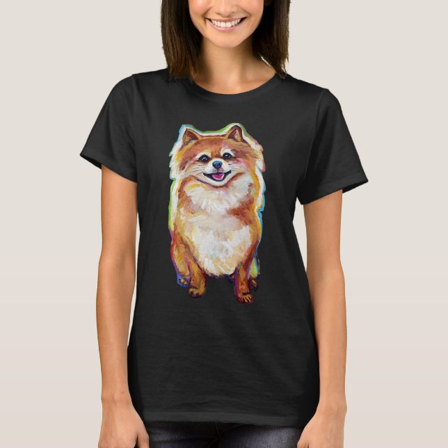 Camiseta Pomerania sonriente súper chiquito (Anverso)