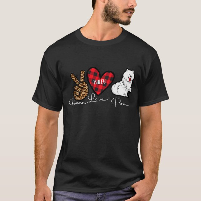 Camiseta Pomerania Tocó paz a perro lindo (Anverso)