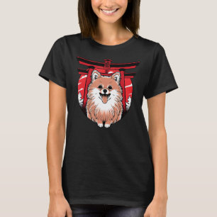 Camiseta Pomerania Torii Gate Funny Dog Landmark
