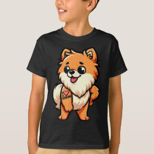 Camiseta Pomeranian amo a la abuela divertido perro tatuaje