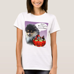 Camiseta Pomeranian (blktan) Halloween Candy