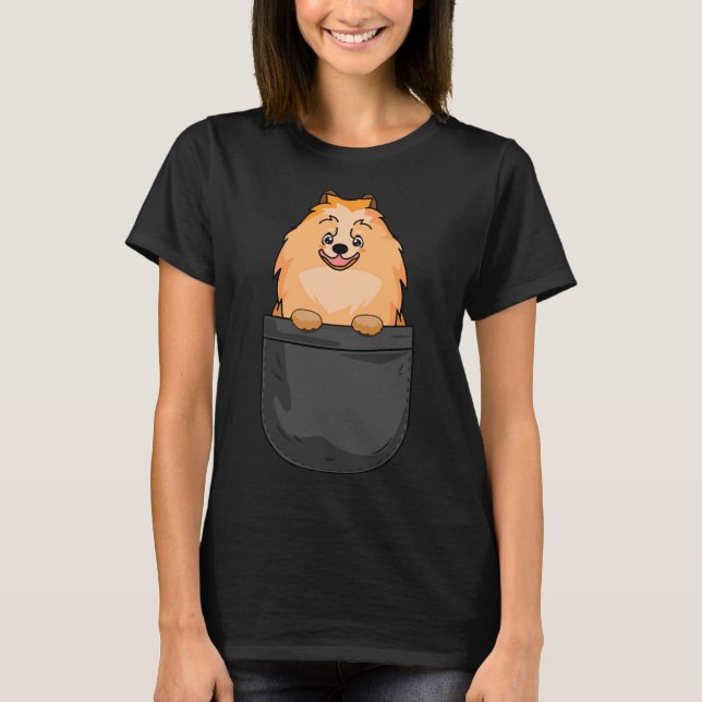 Camiseta Pomeranian Dog In Pocket Dog Cute (Anverso)