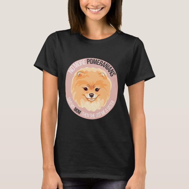 Camiseta Pomeranian Dog Meme Sticker (Anverso)