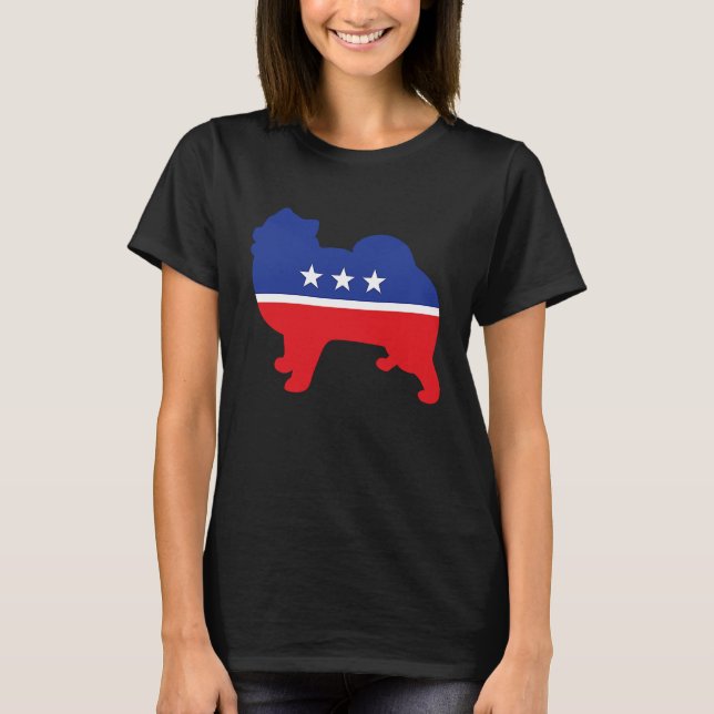 Camiseta Pomeranian Dog  Political Symbol Election Mascot (Anverso)