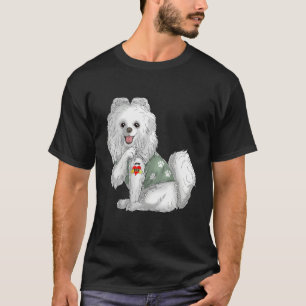 Camiseta Pomeranian I Love Mom Tattoo Dog Funny's D