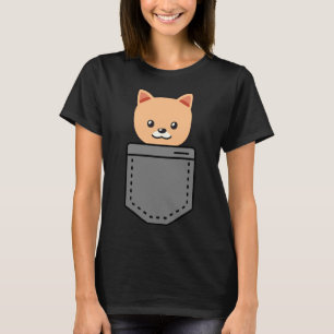 Camiseta Pomeranian In Pocket Funny Cute Puppy Big Happy Sm