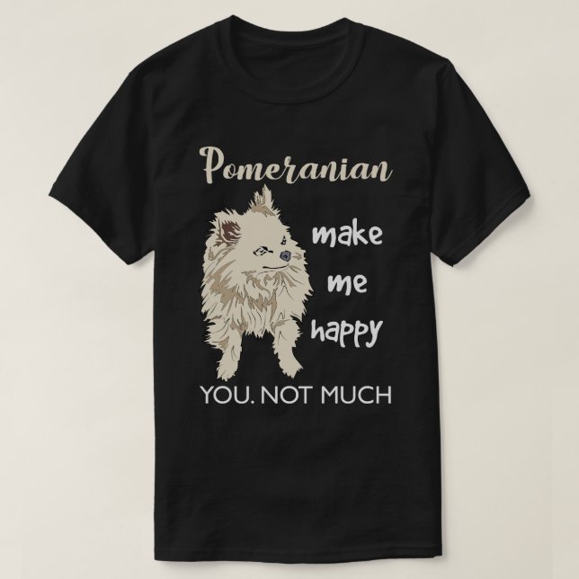 Camiseta Pomeranian me hace feliz (Diseño del anverso)