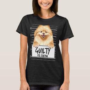 Camiseta Pomeranian Mugshot Guilty Dog