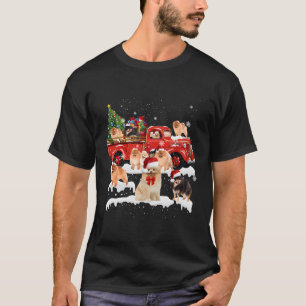 Camiseta Pomeranian Riding Red Truck Merry