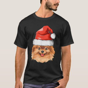 Camiseta Pomeranian Santa Hat Navidades Pomeranian