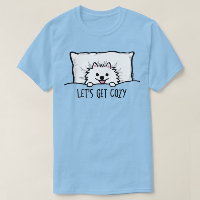Camiseta Pomeraniano blanco vamos a conseguir un lindo pom (Diseño del anverso)