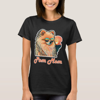 Camiseta Pomeraniano lindo con gafas de sol Momerania gráfi