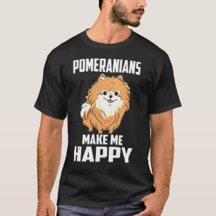 Camiseta Pomeranianos me hacen feliz