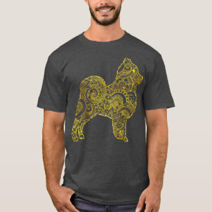 Camiseta Pomerano con motivos decorativos de oro