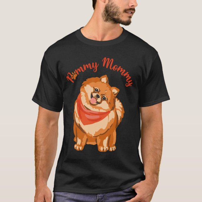 Camiseta Pommy Mommy Cute Brown Pomerania German Spitz (Anverso)