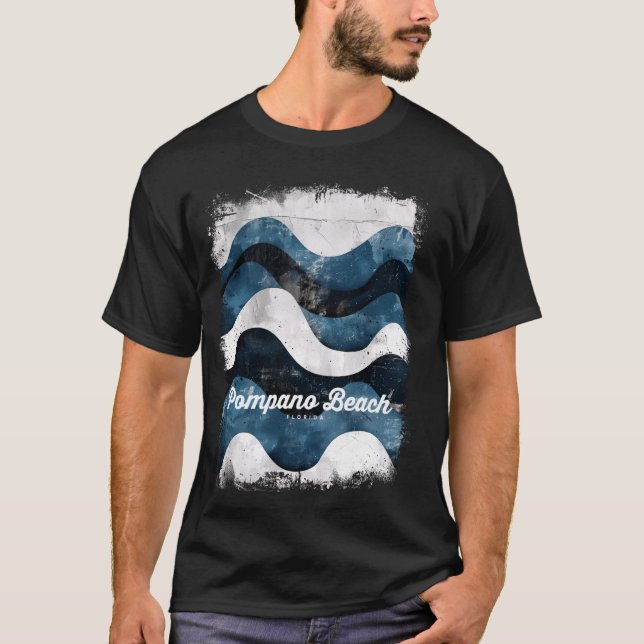 Camiseta Pompano Beach Florida FL Scuba Dive Vacation Surf (Anverso)
