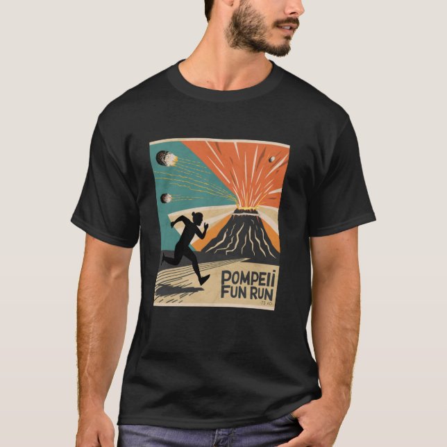 Camiseta Pompeya 79 AD Diversión Corre Volcano Lover (Anverso)