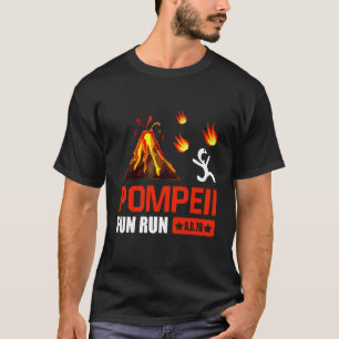 Camiseta Pompeya Fun Run 79 y divertida volcán en ejecución