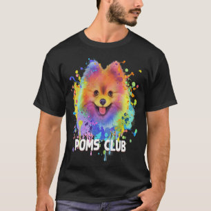 Camiseta Poms Club Humor Pomeranian Pom Pom Pom Animal Pun