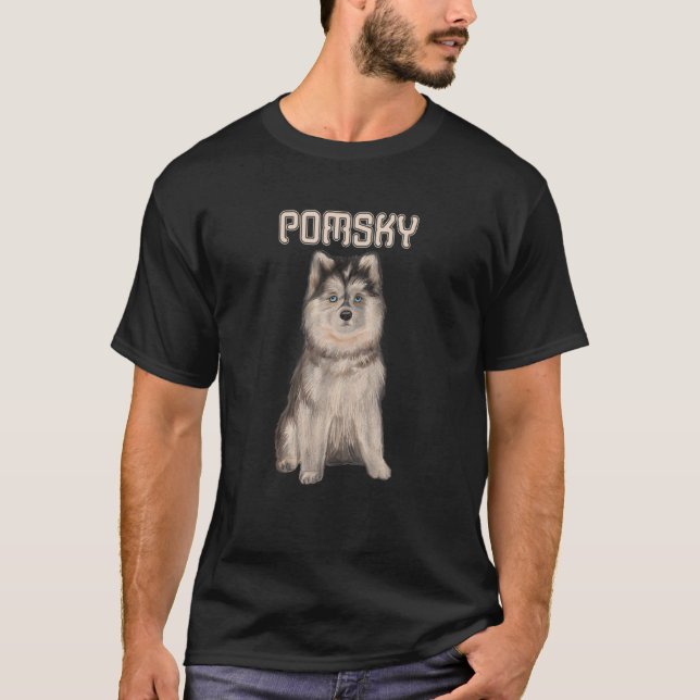Camiseta Pomskies Perro Dueño del Perro Pomsky (Anverso)
