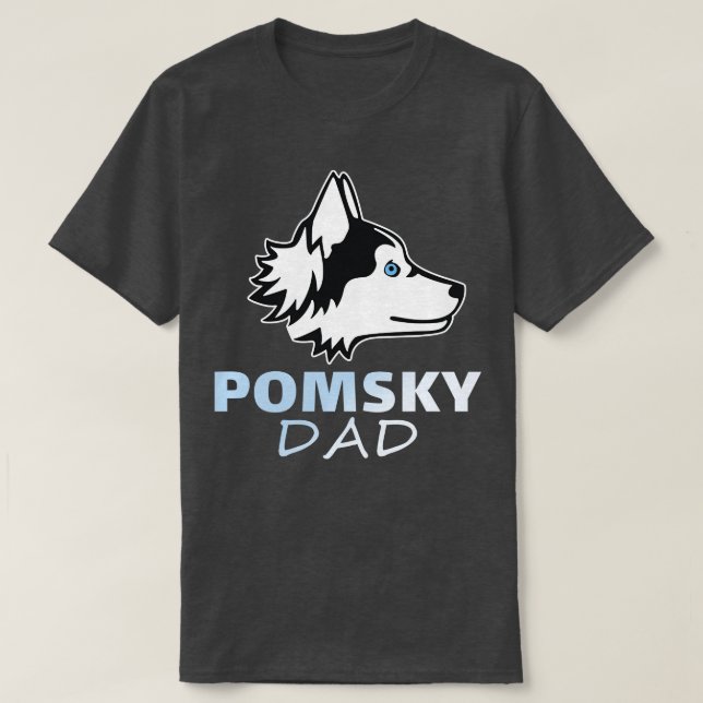 Camiseta Pomsky For Dad Funny dog Pomsky love Funny Illus (Diseño del anverso)
