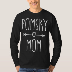 Camiseta Pomsky Mom Cute Pomeranian Husky Dog Lover Regalo