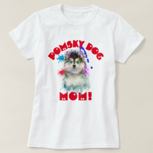 Camiseta Pomsky Mom Dog Lover Mejor Mamá Perro