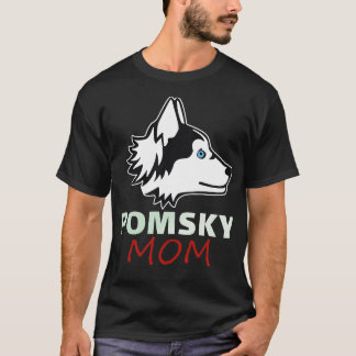 Camiseta Pomsky para Mamá Perro gracioso a los amantes de P
