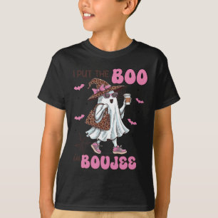 Camiseta Pon el Boo en Boujee Halloween Dama Lindo Fantasma