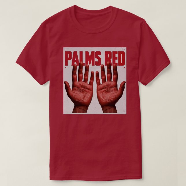 Camiseta Pon las palmas rojas (Diseño del anverso)