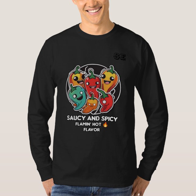 Camiseta Pon más sabor a tu estilo con vibraciones de salsa (Anverso)