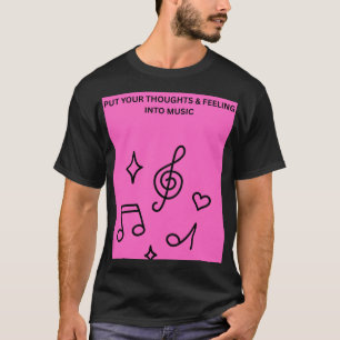 CAMISETA PON TU PENSAMIENTO Y SENTIMIENTOS EN MÚSICA