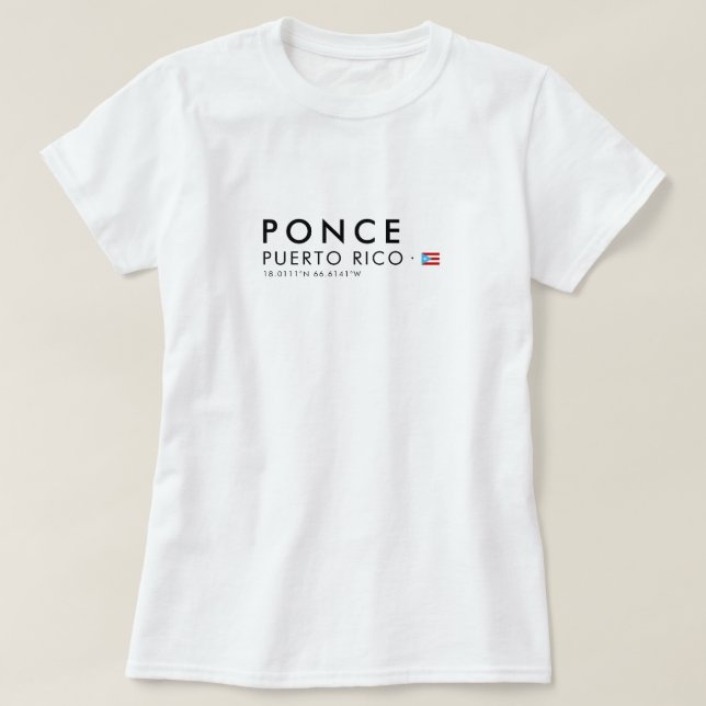 Camiseta Ponce Puerto Rico | Coordinates Tee (Diseño del anverso)