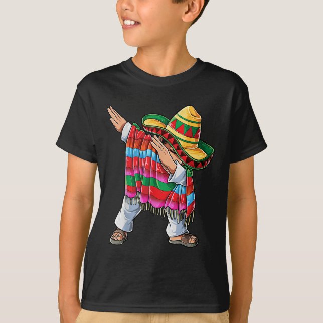Camiseta Poncho Cinco De Mayo En México (Anverso)