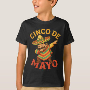 Camiseta Poncho Mexicano Dabbing Cinco De Mayo