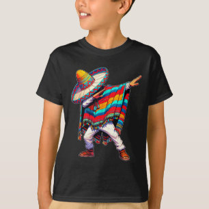 Camiseta Poncho Mexicano Dabbing Cinco De Mayo Hombre Sombr