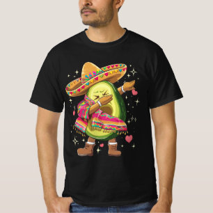 Camiseta Poncho Mexicano Divertido Cinco De Mayo Aguacate D